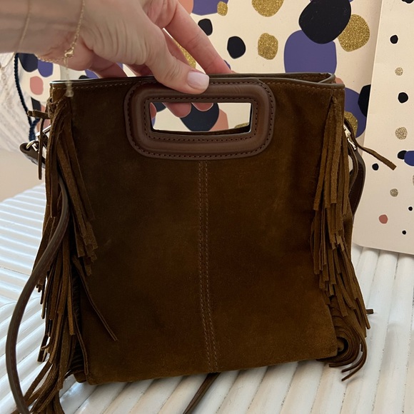 Maje brown suede signature bag - Picture 5 of 8